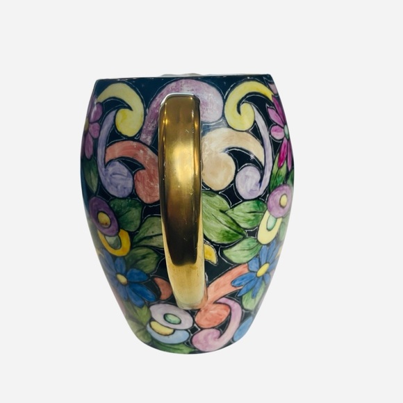 RARE Antique Hand-Painted Floral Majolica Ceramic Pitcher Jug Spode Copeland - Picture 5 of 9